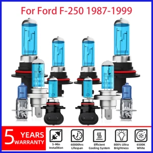 For Ford F 250 1987-1999 - 9007 Front Halogen Headlight Bulbs High / Low Beam - Picture 1 of 5