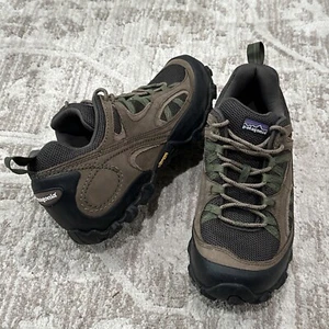 Patagonia Women’s Canteen Hiking Boots Low Shoes Size 10 Brown Green Gray Vibram - Picture 1 of 24