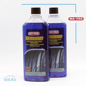 MAFRA NERISSIMO PULISCE LUCIDA RAVVIVA PNEUMATICO NERO GOMME LIQUIDO 1L H0772 X2 - Imagen 1 de 1