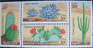 US Stamps, 1981 Desert Cactus Block Of 4 20c, Sc# 1942-1945, MNH/OG - Picture 1 of 1