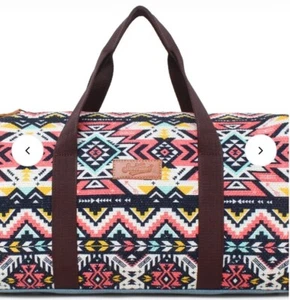 Sixtease Up-cycled Canvas Duffle Bag Urban Adventure Blue NWT SB4035 - Picture 1 of 3