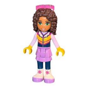 LEGO Friends Minifigure ANDREA frnd219 Ski Vest Glasses From Set# 41323