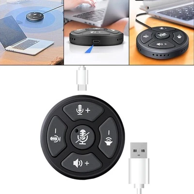 USB Conference Omnidirectional Condenser Mic with Mute Button Easy Setup for - Image 1 of 4