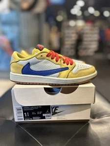 Travis Scott Jordan 1 Low Canary Yellow Größe 1,5Y Kinderschuhe - Bild 1 von 8