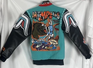 BRAND X - MEMPHIS TEAL VARSITY JACKET Youth Size Small-Great Condition-Beale St - Picture 1 of 8