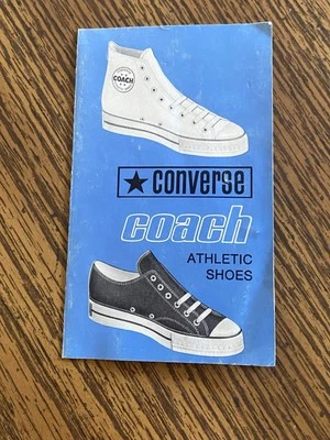 Zapatos de baloncesto deportivos Converse Coach vintage folleto publicitario con inserción de cuidado Foto 1 de 4