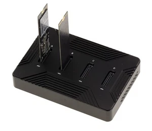Dock station double protocole pour 4 SSD M2 NVMe ou SATA avec liaison USB3.2 10G - Zdjęcie 1 z 4