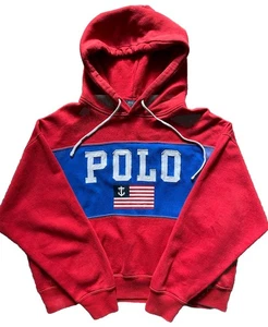 RALPH LAUREN POLO Big Logo Hoodie Gr. Medium M Rot Top Zustand - Bild 1 von 8