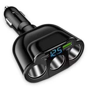 Adapter ładowarki samochodowej 5 w 1 do smartfonów i tabletów z szybkim ładowaniem 66W - Zdjęcie 1 z 12