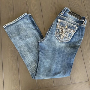 Rock Revival Jeans Damen 30x30 Easy Bootcut blau verziert Stretch Denim *LESEN - Bild 1 von 20