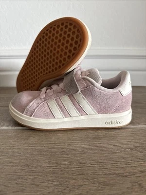 Adidas Niños Talla 11K Grand Court Parte Superior Baja Blanco Nube Tenis Zapatos PGD JH6181 Foto 1 de 4