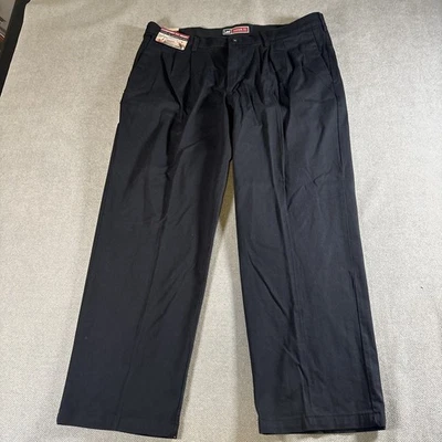Lee Custom Fit Collection Men's Size 40x30 Black Flat Front Pants Stretch Waist - Image 1 of 4