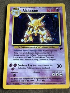 Pokémon TCG Alakazam 001/130 Base Set 2 Holo In Unplayed Condition - Picture 1 of 4
