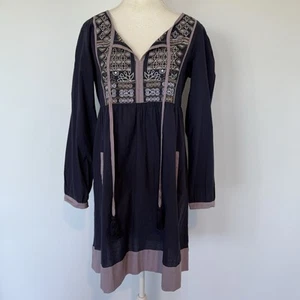 KAJA Clothing Women's Dress Size S - 100% cotton purple boho embroidered BNWT - Picture 1 of 6