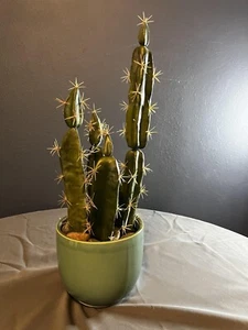 Artificial Cactus Fake Big Cactus 21 Inch Faux Cacti Plants for Home Garden - Picture 1 of 6