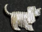 Vintage SARAH COVENTRY Shaggy Dog Rope Dog Silver Tone Brooch Pin Very Sweet