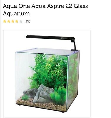 Aqua One Aspire 22 Aquarium+ LED,Filter&Heater 30cm Cube Seamless Glass New Box • 79.87€
