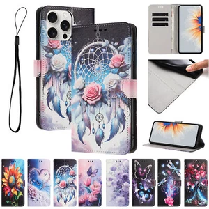 Magnetic Flip Leather Case Wallet Cover with Stand Strap For Apple iPhone Models - Picture 1 of 20