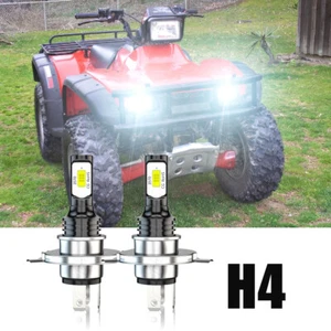 For Honda Foreman 400 95 96 450 1998-2004 LED Headlight Kit H4 6000K White Bulbs - Picture 1 of 12
