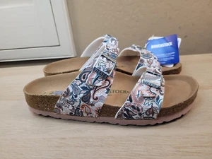 Birkenstock Sydney Vegan Birko-Flor Sandals Womens 7 EU 38 Paisley Light Rose - Picture 1 of 10