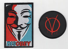 " V " Pour Vendetta Disobey Patch Ensemble De 2