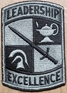 Vanguard ARMY ROTC AUFNÄHER: FÜHRUNG EXZELLENZ - BESTICKT AUF ACU SUBDUED H&L - Bild 1 von 2