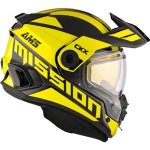CKX Mission AMS Space Yellow Snowmobile Helmet Full Face Dual Lens Shield - Picture 1 of 10