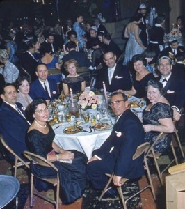 Vintage Stereo Realist Photo 3D Slide JEWISH ADULTS Banquet Table - Picture 1 of 2
