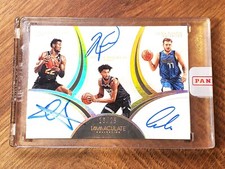 2018 Immaculate Collection Luka Doncic DeAndre Ayton Bagley RC Triple Auto /25