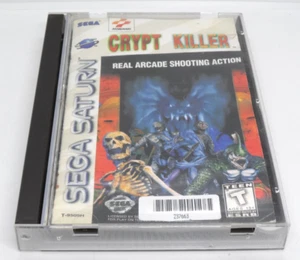 Complete ~ Crypt Killer (Sega Saturn, 1997) cib manual, case, cover art. Tested - Picture 1 of 10
