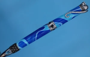 Cat Ballpoint Twist Pen in Chrome finish #76D-4 - A Purrfect Cat Lovers Gift - Picture 1 of 6