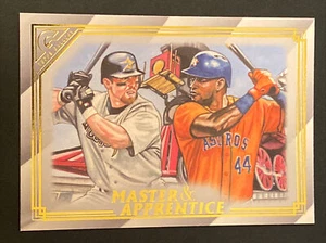 2020 Topps Gallery #MA-3 Yordan Alvarez Jeff Bagwell Houston Astros MLB Card - Picture 1 of 2