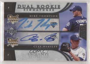 2006 Upper Deck Exquisite Collection /55 Clay Hensley Mike Thompson #58 Auto