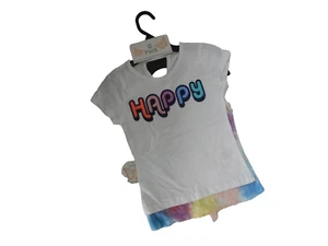 SWEET BUTTERFLY Set of 2 Happy & Tie Dye Stars T SHIRTS Girls Size 5 - 6 NEW - Picture 1 of 4