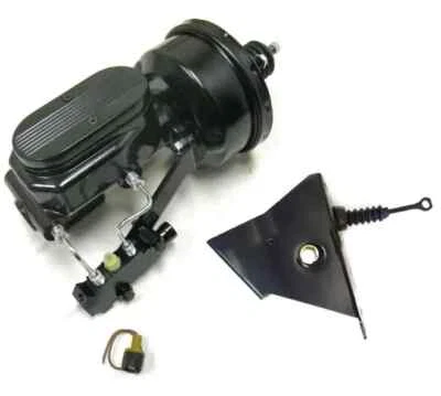 1966-1977 Ford Bronco Power Brake Booster & Ball Milled Finned Master Disc Drum - Image 1 of 4