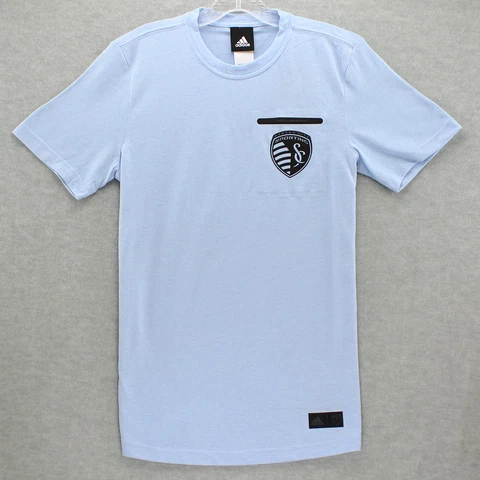 NEW Sporting Kansas City Adidas Engineered Slit Pocket  Men's T-Shirt Light Blue Cover