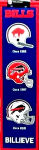 Buffalo Bills Embroidered Wool Evolution Heritage Banner 8 x 32 Inch Dowel/Cord - Picture 1 of 1