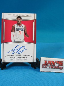 2018-19 Panini National Treasures ANGEL DELGADO AUTO #'d /99 Clippers No. 151