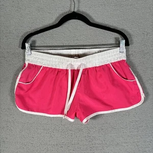 OP Girl’s Size L (11-13) Board Shorts Neon Pink Daisy Dukes Retro Swim Trunks - Picture 1 of 10
