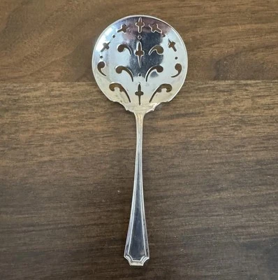 Vintage GORHAM Sterling Silver FAIRFAX  Traditional SLOTTED NUT SPOON 4.75"L - Image 1 of 4