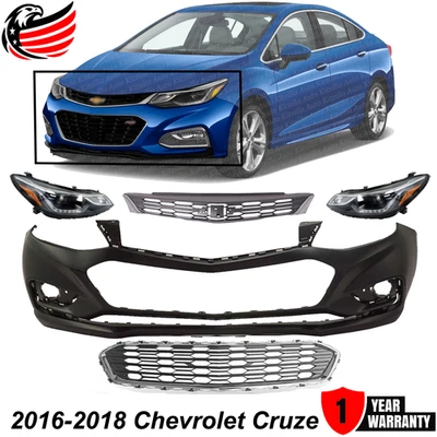 Front Bumper Cover & Grille Assembly / Headlight For 2016-2018 Chevrolet Cruze — 第 1/4 张图片