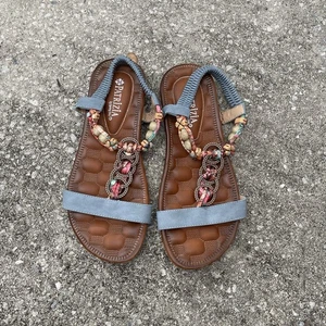 Patrizia by Spring Steps Sandals Embellished w/Beads - Multicolored - Size 8 - Picture 1 of 8