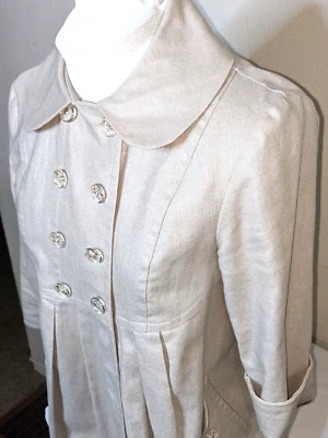 Kensie Womens Metallic Champagne Fully Lined Double Breasted Jacket - Medium - Image 1 of 4