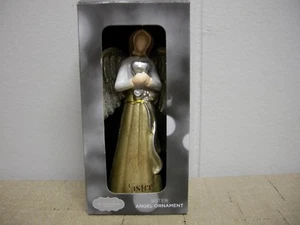 Sister Faceless Angel Holding Heart Wing XMas Rustic Primitive Look Ornament NIB - Picture 1 of 6
