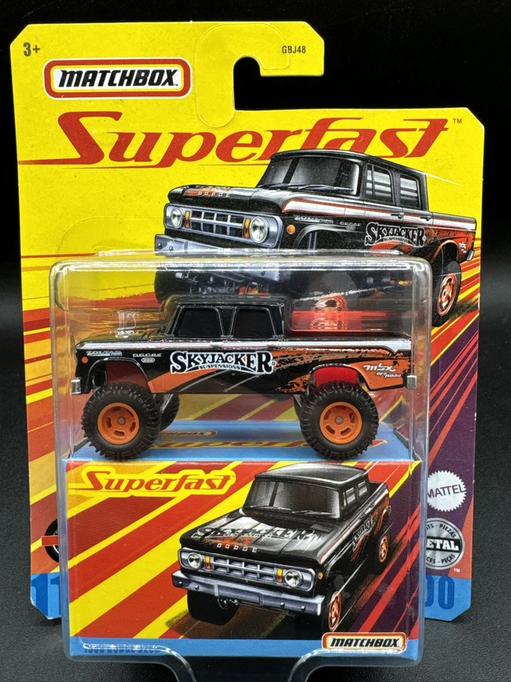 2020 Matchbox Superfast #11 BLACK DODGE D200 free shipping pick up truck - Image 1 of 3