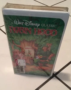 New Walt Disney ROBIN HOOD VHS Sealed Black Diamond - Foto 1 di 4