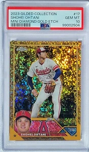 Mini diamante dorado Topps 2023 grabado en oro Shohei Ohtani #17 PSA 10 gemas 12/50 - Imagen 1 de 4