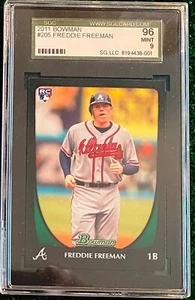 2011 Bowman #205 Freddie Freeman RC SGC 96 NEUWERTIG - Bild 1 von 1