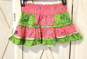Mustard Pie Ruffle Circle Skirt Elastic Waist Floral Pink Yellow Green Size 5 - Picture 1 of 4