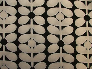 Orla Kiely Velvet Sixties Stem Charcoal Grey Fabric Upholstery Cushion Curtain - Picture 1 of 22